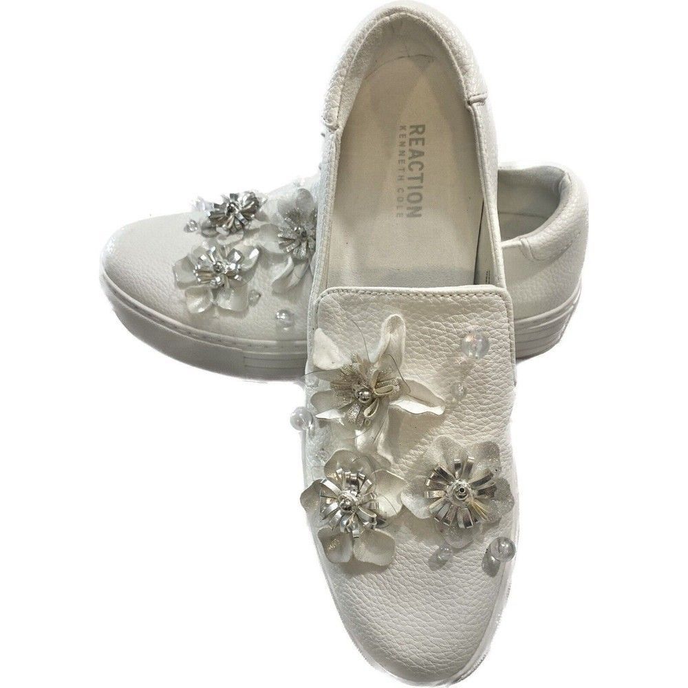 Kenneth Cole Reaction White Cheer Floral Wedding Women’s shoes Size 9.5